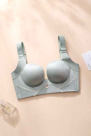 Bespoke muted sage green wireless push up bra Size 40