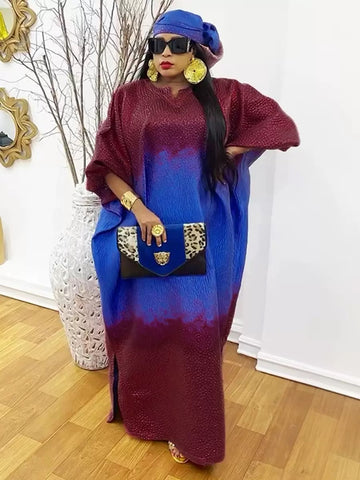 Blue Elegant bespoke damask free gown