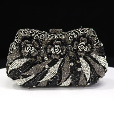 Elegant bespoke clutch black evening purse