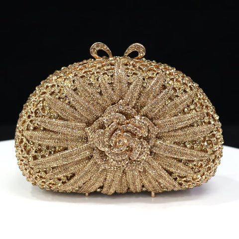 Elegant bespoke clutch gold evening purse