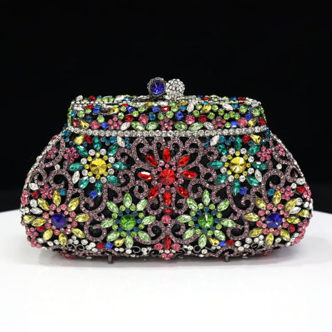Elegant bespoke clutch multi-color evening purse