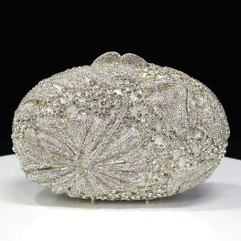Elegant bespoke clutch silver evening purse