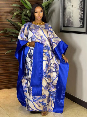 Elegant bespoke damask free gown