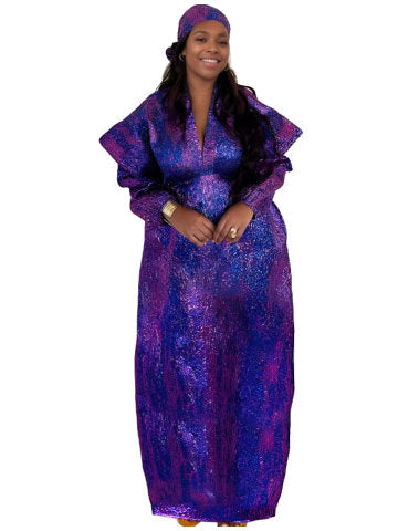 Elegant bespoke damask free gown