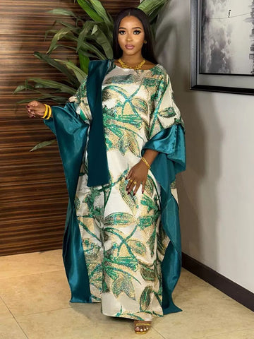 Elegant bespoke damask free gown