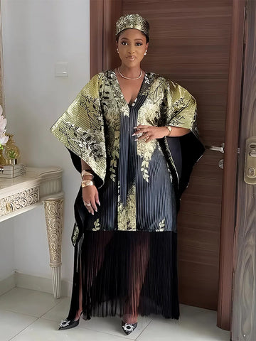 Elegant bespoke damask free gown
