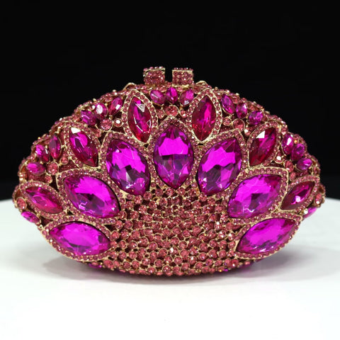 Elegant bespoke pink clutch evening purse