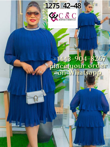 Elegant Short Gown Blue (Size 48)