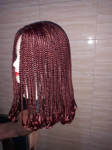 Braided Burgundy Hair