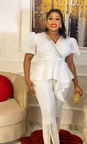 White Plunge Jumpsuit