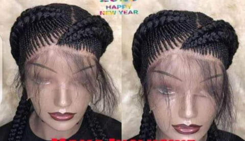 Cornrows Stitch Braided Hair Wig